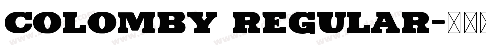 Colomby Regular字体转换
